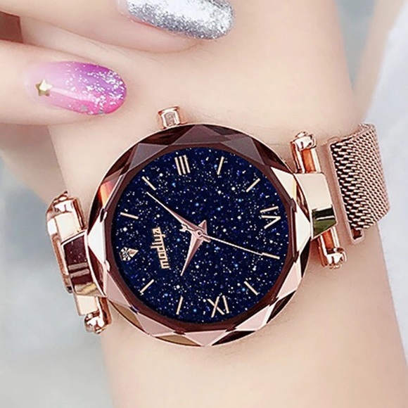 One in Stock top Rated Rose Gold -Black Face Watch - Picture 2 of 5